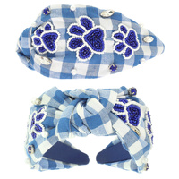 GAMEDAY PAW TOP KNOTTED HEADBAND